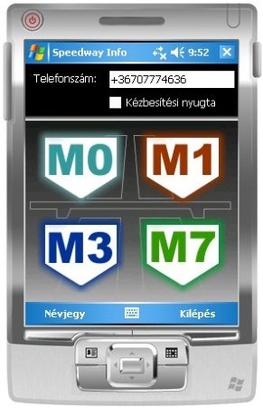 Autópálya információk SMS-ben Windows Mobile-on